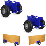 Garvee Plattenwagen 272kg Capacidad Con Ruedas De Goma 25.4CM, Klemme Ajustable, Acero Resistente Para Transporte De Paneles En Construcción, Negro - Azul
