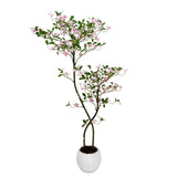 Garvee Árbol de Jazmín Artificial con Tiges Múltiples, Realista, Sin Mantenimiento para Hogar y Oficina, Tela de Seda y Plástico, Duradero, Blanco - 1.52 m