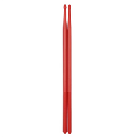 Garvee Baquetas de Nylon 5A Rojas, 1 Par de Palillos para Batería Acústica y Electrónica con Mango Antideslizante, Ideales para Práctica y Principiantes