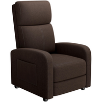 Garvee Poltrona Relax Reclinable con Schienale y Poggiapiedi Ajustables, Tela Transpirable, Diseño Compacto para Sala y Dormitorio, Estructura Robusta, Color Neutro
