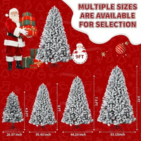 Garvee Árbol de Navidad Artificial 275cm PE/PVC Mezclado Beflockt con Luces LED Cálidas Resistente al Fuego Enchufe Europeo para Interior y Exterior Hogares y Negocios Decoración Festiva