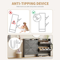 Garvee Zapatero Estrecho de Recibidor con 2 Cajones Abatibles Organizador de Zapatos Oculto de Madera MDF y Patas Metálicas Mueble Estilo Rústico, Negro