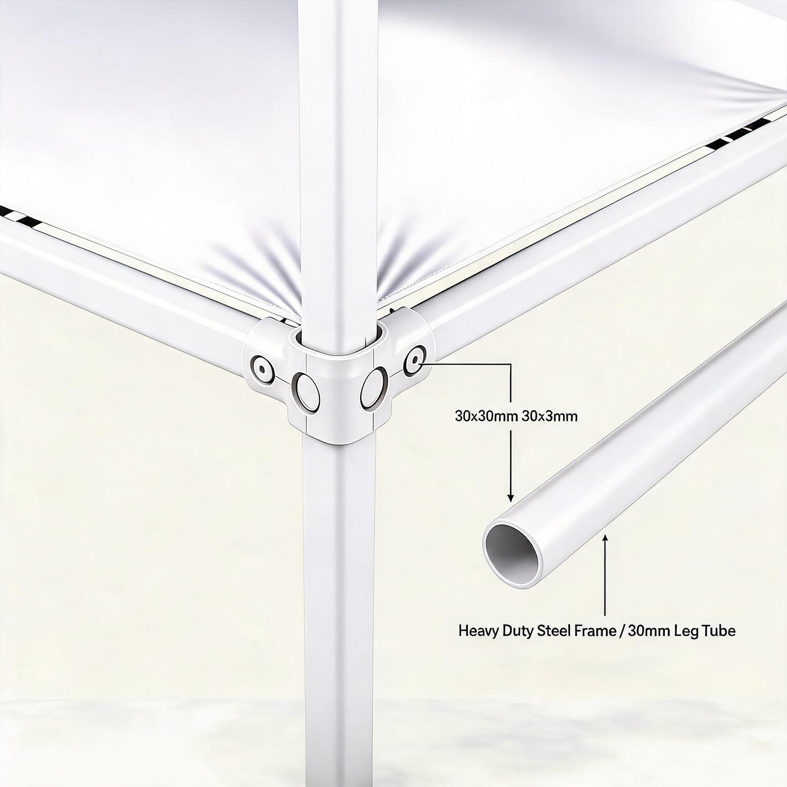 Garvee Carpa Plegable 3x3m con Estructura de Aluminio Resistente Ligera Protección UV para Camping y Eventos al Aire Libre Blanca