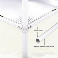 Garvee Carpa Plegable 3x3m con Estructura de Aluminio Resistente Ligera Protección UV para Camping y Eventos al Aire Libre Blanca