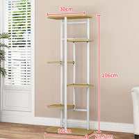 Garvee Expositor Botánico Vertical de 6 Alturas para 7 Macetas con Ahorro de Espacio para Decoradores en Esquinas o Patios Roble Natural