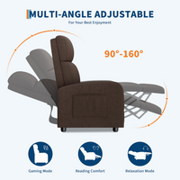 Garvee Poltrona Relax Reclinable con Schienale y Poggiapiedi Ajustables, Tela Transpirable, Diseño Compacto para Sala y Dormitorio, Estructura Robusta, Color Neutro
