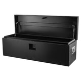 Garvee Caja de Herramientas Compacta MHL, Hierro Reforzado Tapa de Ranura Hidráulica + Cerradura Antitaladro, 38.1×38.1×60.96cm para Cama de Camión Pequeña, Negro - Negro