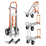 Garvee Carretilla Convertible 3en1, Aluminio, Capacidad 400 kg, Uso Industrial y Hogar, Ligera y Resistente