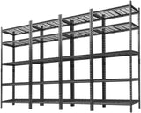 Garvee Estantería de Garaje 998 kg Capacidad, Ajustable, 5 Niveles, Acero SPCC, 91 × 41 × 183 cm, Resistente y Fácil Montaje, Ideal para Garaje y Cocina