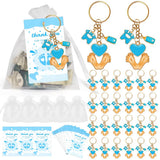 Garvee Lote de 20 llaveros huellas pie para fiesta prenatal, regalos de agradecimiento, diseño adorable, material duradero