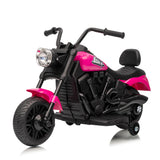 Garvee Motocicleta Eléctrica 6V, Suspensión, 2 Ruedas Apoyo, Segura, 1-3 años, Interior y Exterior, Rosa Fucsia - Rosa
