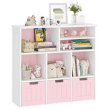 Garvee Gabinete De Almacenaje Para Juguetes Con 3 Cajones Móviles Y 6 Cubos, MDF Seguro, Ruedas Ocultas, Infantil, Dormitorio Y Sala De Juegos
