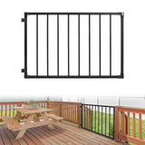 Garvee Kit de puerta para deck 81x122cm, acero resistente, con bisagras auto-cerrables y pestillo antióxido, para terrazas y jardines