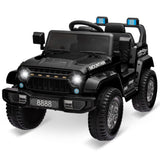 Garvee Coche Eléctrico 12V, Control Remoto, Bluetooth, Música, Seguridad con Cinturón, Ruedas Amortiguadoras, Acero y PP, 3-6 años, Interior y Exterior, Negro - Negro