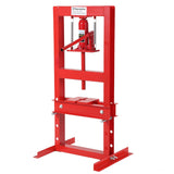 Garvee Prensa De Taller H Hidráulica 6 Toneladas Con Mesa Ajustable Placas De Estampado Acero Al Carbono Rojo Para Reparación Automotriz Y Metalurgia - Rojo