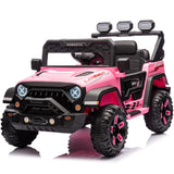 Garvee Coche Eléctrico 12V, Control Remoto, 3 Velocidades, Luces LED, Música, Suspensión, Seguridad, 3-6 años, Interior y Exterior, Rosa - Rosa