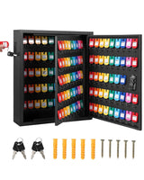 Garvee Organizador De Llaves 150 Claves Armario De Acero Seguridad Doble Llaves Para Hoteles Y Oficinas Montaje En Pared Etiquetas De Colores - Negro