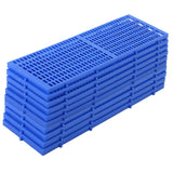 Garvee palets de plástico pesado 93.0x32.0cm HDPE Duradero 10 Piezas para garaje y taller resistente al agua y humedad - 10 Azul