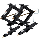 Garvee Gato Tijera RV 61 cm - Capacidad 3402 kg, Ajuste 10-61 cm, Acero con Recubrimiento, para Remolques y Campers, Base Estable, Mango de Manivela