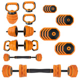Garvee Set de Mancuernas Ajustables 4 en 1 20-40kg, Barra, Kettlebell, Entreno en Casa, Compacto, PVC