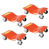 Garvee Carro Neumático Acero 680kg 680kg Ruedas 360° Frenos Naranja 2 Unidades Coche - Orange
