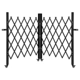 Garvee Scherengitter Ausziehbar 5,1M - Barricada Metálica Móvil Con Ruedas Y Paneles De Advertencia - Acero Resistente Con Recubrimiento Anticorrosivo - Modular Y Fácil De Conectar - Control De Áreas En Obras Y Eventos - Negro