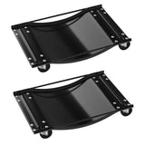 Garvee Rodillo para Ruedas de Coche de Carga Pesada Set de 2, Capacidad 1134Kg, Plataforma Antideslizante, Ruedas Direccionales de Acero 8.9cm, Neumáticos Anchos, para Taller y Garaje - Green