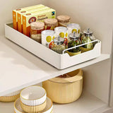 Garvee Cajón Telescópico para Especias 20x43x7cm Acero Inoxidable Sin Taladrar Robusto Duradero Organizador Cocina Blanco - Blanco
