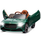 Garvee Coche Eléctrico 12V Bacalar (Licenciado), 3 Velocidades, Suspensión, Control Parental, LED, 3-6 años, Exterior, Verde - Verde