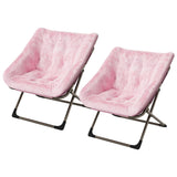 Garvee Silla Plegable Comfy para Adultos, Tela de Piel Sintética Suave, Estructura Metálica Triangular, Extra Grande, Ideal para Sala y Dormitorio