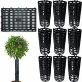 Garvee Protector de Tronco de Árbol Extensible 25x37cm PVC UV-Resistente Funda de Protección Negro 10 Unidades - Negro
