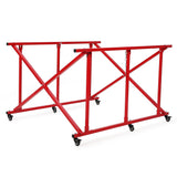 Garvee Carretilla Plegable Compacta con Ruedas Bloqueables para Transportistas en Carga de Camiones 363kg Rojo
