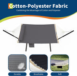 Garvee Hamaca Doble para 2 Personas con Soporte Metálico Resistente, Algodón, Gris Oscuro, Interior y Exterior, Capacidad 204 kg - Gris Oscuro