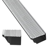 Garvee Sistema Cubre Canalones de Aleación de Aluminio para Mantenimiento en Tejados 15cm x 32m Plata - Plata