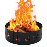 Garvee Anillo de Fuego Wilderness 91 cm Acero 2.5mm para Patio y Jardín Negro Resistente y Ventilado