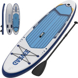 Garvee Tabla de Paddle Inflable 320 cm y 335 cm con Accesorios Premium, Base Ancha Estable, Material 600D, Montura para Cámara 360° para Lago y Río - Azul & Blanco