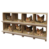 Garvee Ponedero de Madera para Gallinas con 8 Compartimentos y Excelente Ventilación Natural