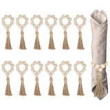 Garvee Anillos Para Servilletas De Madera Natural Con Borlas Para Bodas Y Navidad Decoración Rústica Hogar Y Eventos