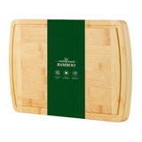 Garvee Tabla de Cortar Grande de Bambú 41x25cm con Canal para Jugo, Cocina Versátil, Natural