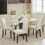 Garvee Sillas De Comedor Tapizadas Set De 2 Con Detalle De Tachuelas Para Cocina Y Comedor Beige - Beige