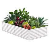 Garvee Cama de Jardín de Gran Capacidad para Paisajismo en Exterior 240x120x60cm Blanco Crema - Blanco Hueso
