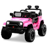 Garvee Coche Eléctrico 12V, Control Remoto, Suspensión, Luces LED, 2 Velocidades, Seguridad, 3-6 años, Interior y Exterior, Rosa - Rosa