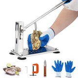 Garvee Austernmesser Oyster Shucker Profesional Acero Inoxidable Ergonomico Antióxido Con Guante Para Restaurante Y Hogar Ajustable 4 Velocidades - Plata-1
