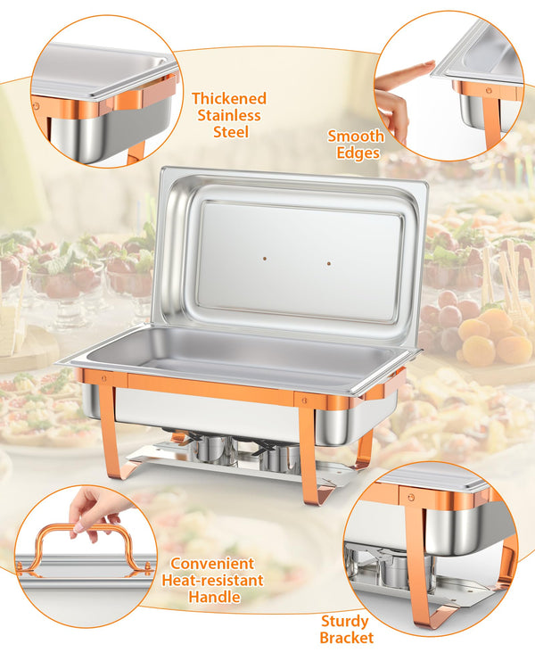 Calentador de comida plegable de acero inoxidable