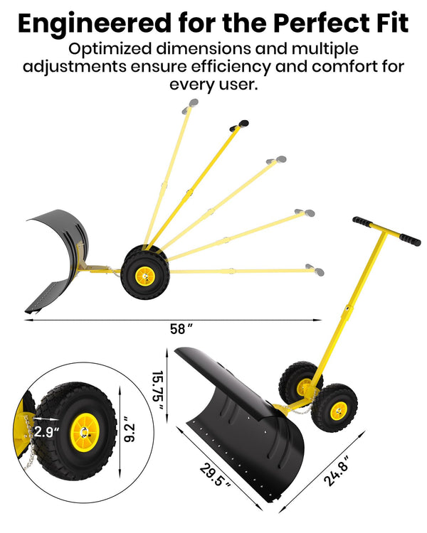 Pala de nieve con ajuste de ángulo