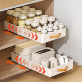 Garvee Organizador De Cocina De Acero Al Carbono, Estante Extensible Para Armario Bajo Fregadero, Cajón Extraíble Para Almacenaje De Condimentos, Diseño Ajustable y Durable Para Cocina 35cm - 