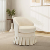 Garvee Taburete De Tocador Con Respaldo Alto Y Brazos, Bolsillos Laterales, Madera, Cómodo, Ergonomico, Habitación De Maquillaje, Pastel - Beige