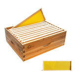 Garvee Caja Supermedia para Colmenas Langstroth 10 Marcos, Madera de Cedro, Cera de Abeja, Apicultura, 41×50×17 cm