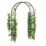 Garvee Arco de Jardín 244cm Hierro Reforzado Negro para Bodas y Jardines, Diseño Elegante, Fácil Montaje