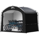Garvee Tienda De Almacenamiento Para Bicicletas 5 Bicicletas Impermeable Tela Oxford 210D Exterior - Negro 220 Por 150 Por 185Cm